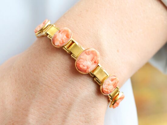 Hardstone and Yellow Gold Bracelet