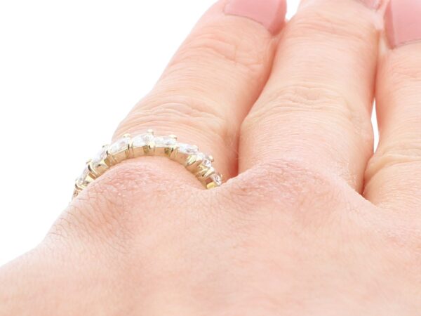 Marquise Diamond Eternity Ring being worn