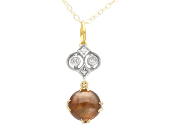 Cabochon Quartz Pendant Close-Up