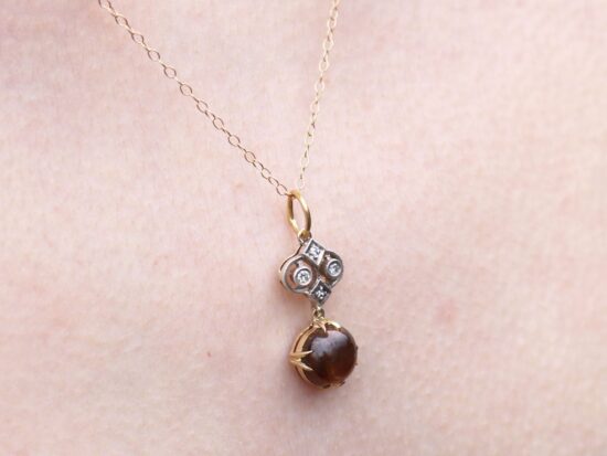 Wearing Yellow Gold Pendant Detail