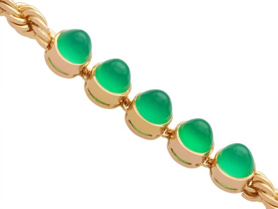 Chrysoprase Bracelet Angled View