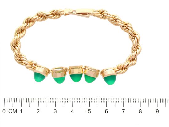 Chrysoprase Bracelet Measurement With Ruler