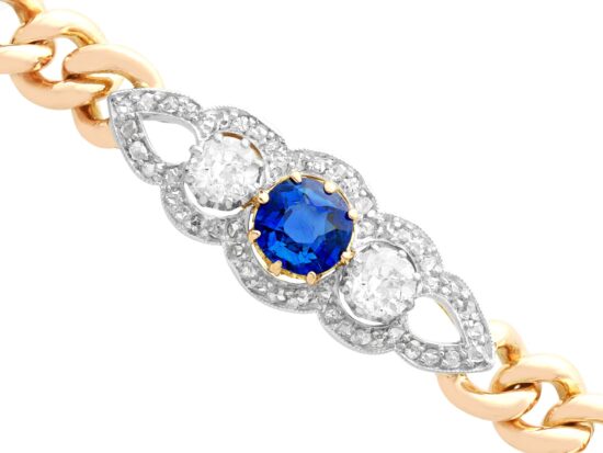 12ct Yellow Gold Sapphire Bracelet