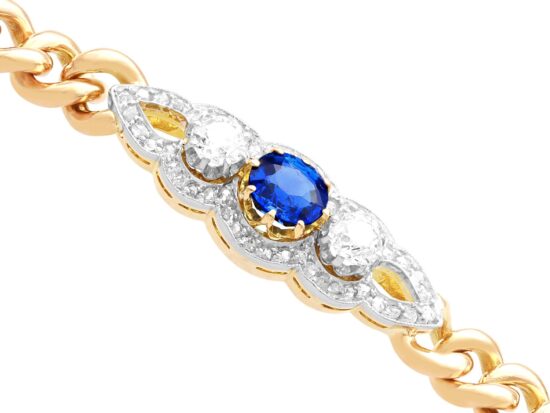Sapphire Diamond Bracelet Angled View