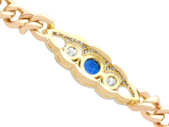 Sapphire Diamond Bracelet Reverse View