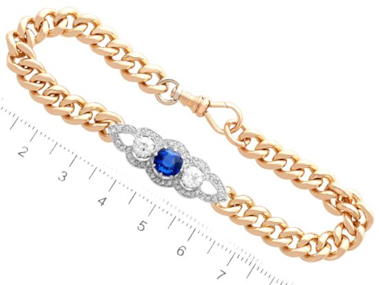 Sapphire Diamond Bracelet Measurement View