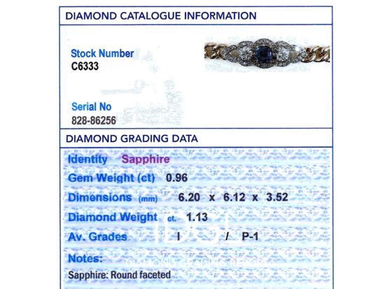 Independent Diamond Grading Card Included