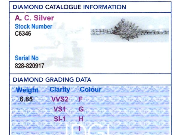 Vintage Diamond Platinum Certificate