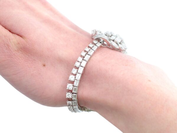 Diamond Platinum Bracelet Worn Image
