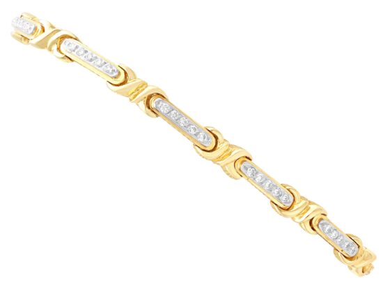 Vintage Diamond Yellow Gold Bracelet