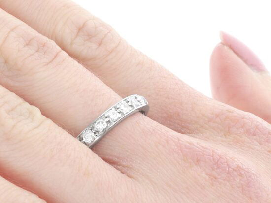 1970s diamond Eternity Ring on hand