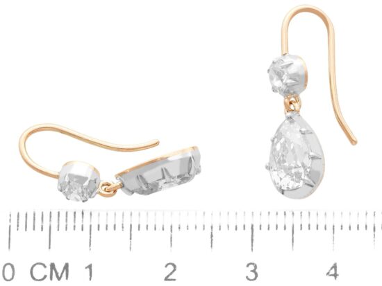 Antique Diamond Earrings Size Reference