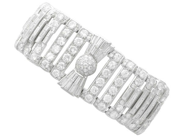 art deco white gold diamond bracelet