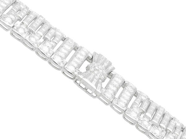 white gold diamond bracelet with diamond bow