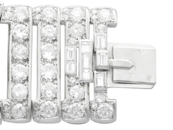large art deco white gold diamond bracelet clasp