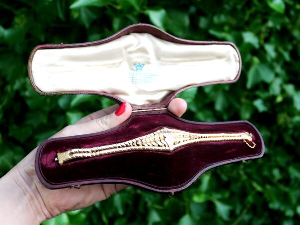 Boxed Victorian Gold Bracelet Outside