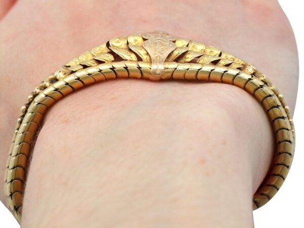 Victorian Gold Bracelet Worn Close-Up