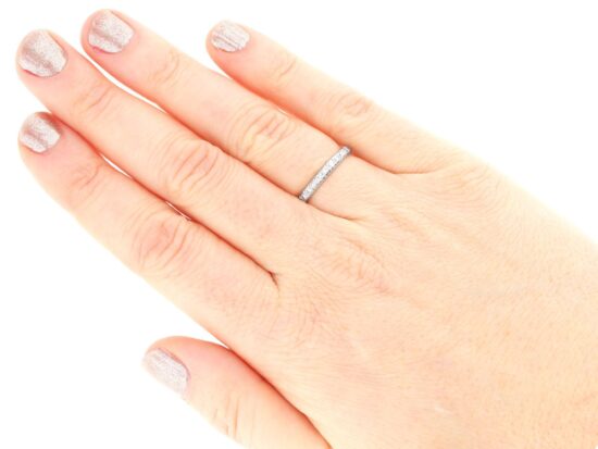 wearing 1920s Diamond Eternity Ring White Gold