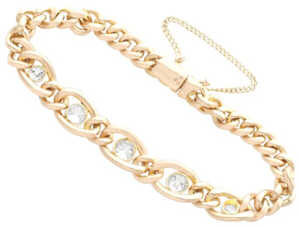 Diamond Gold Bracelet Reverse View
