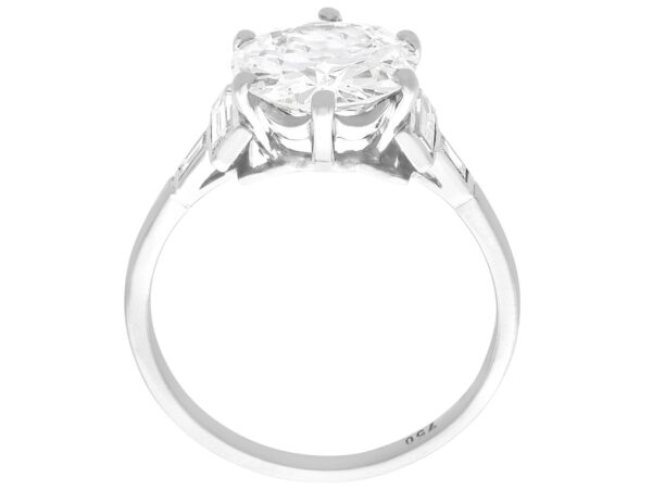 antique diamond solitaire ring in white gold