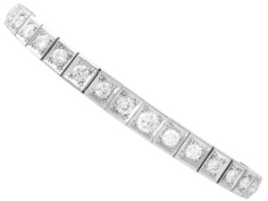 Antique French Diamond Platinum Bracelet