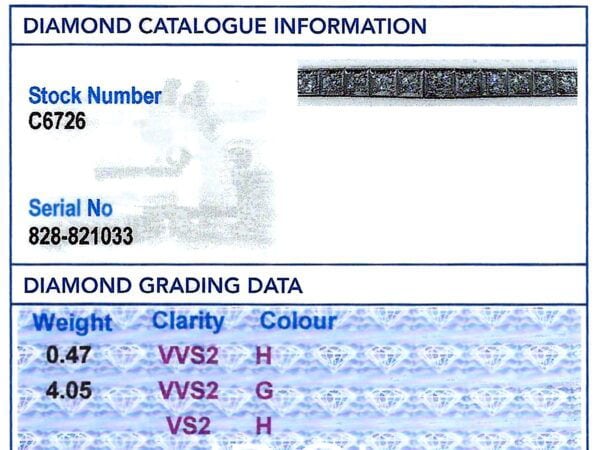 Diamond Grading Card With Bracelet
