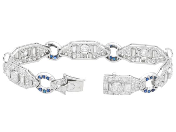 Platinum Clasp Open Sapphire Bracelet