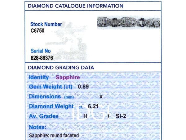 Sapphire Diamond Platinum Certification Cards
