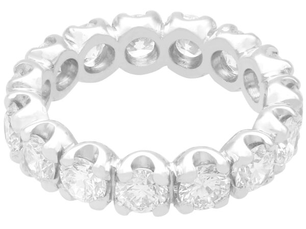 18ct white gold eternity ring with over 4 carats of diamonds