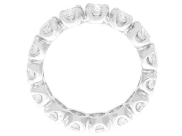 side view 18ct white gold eternity ring