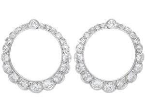 antique diamond hoop earrings