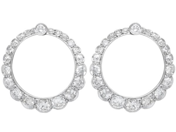 antique diamond hoop earrings