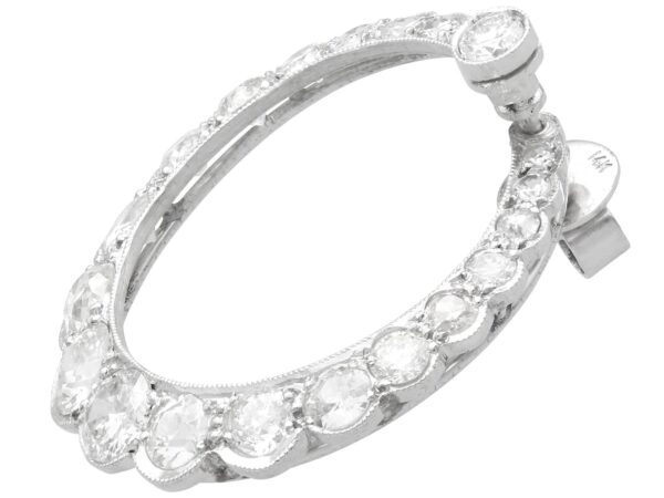 1920s diamond hoop earring