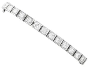 Antique French Diamond White Gold Bracelet