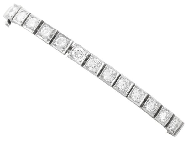 Antique French Diamond White Gold Bracelet