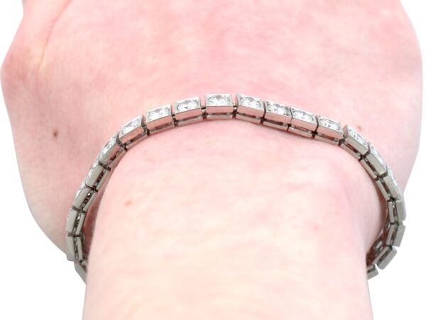 Diamond White Gold Bracelet Worn