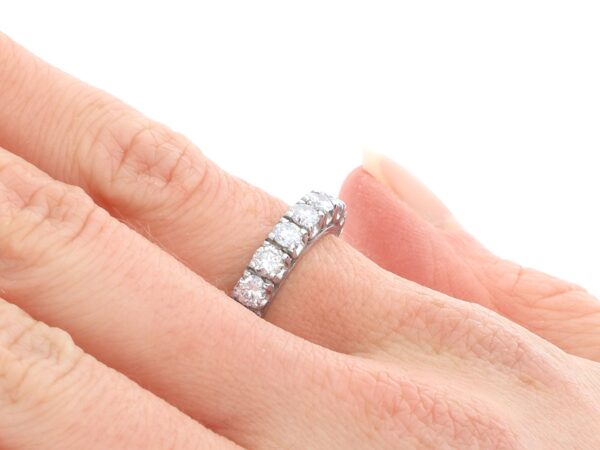 wearing 1950's Diamond Eternity Ring UK
