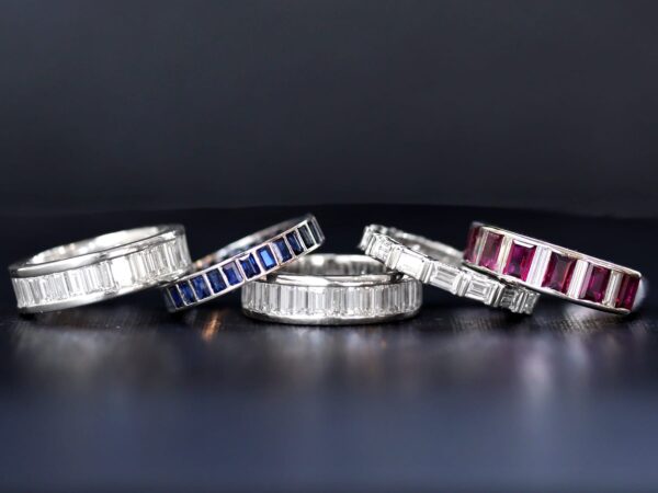 full sapphire eternity rings