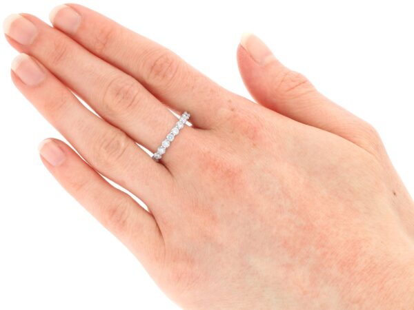 diamond Eternity Ring Size O wearing