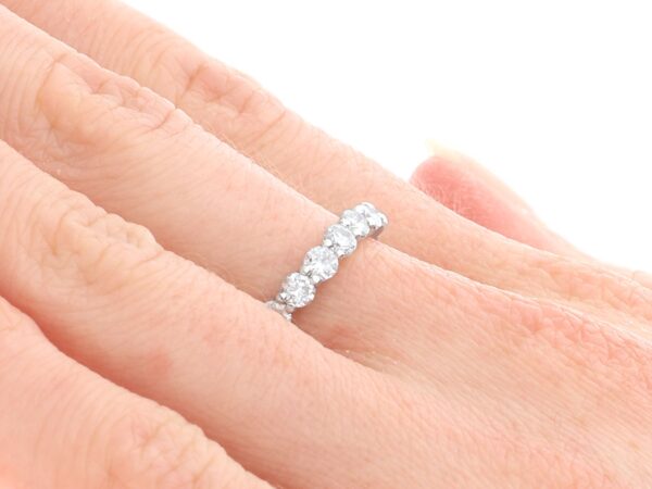wearing diamond Eternity Ring Size O