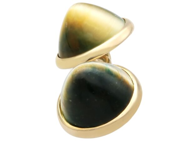 tigers eye cufflink