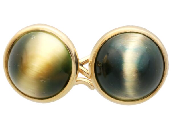 gold tigers eye cufflink