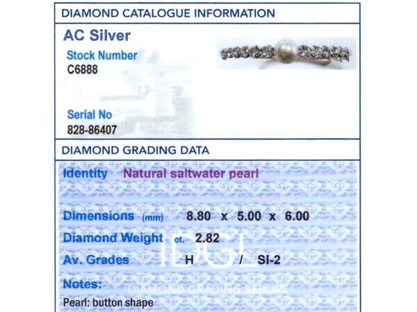 Diamond Grading Card With Bangle