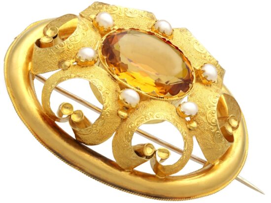Antique Brooch Product Closeup Shot