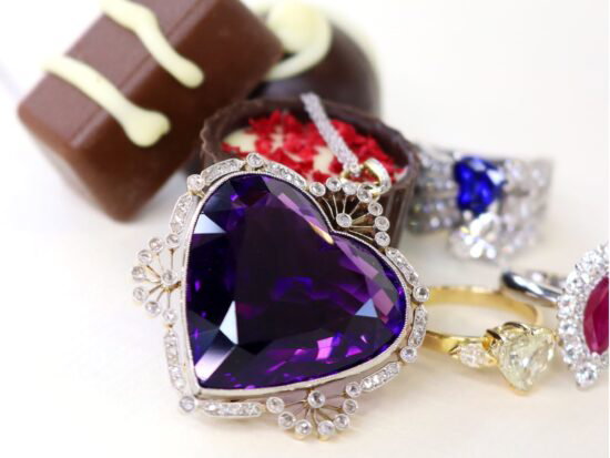 Large Amethyst Heart Pendant