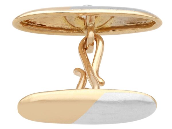 antique platinum and gold diamond cufflinks