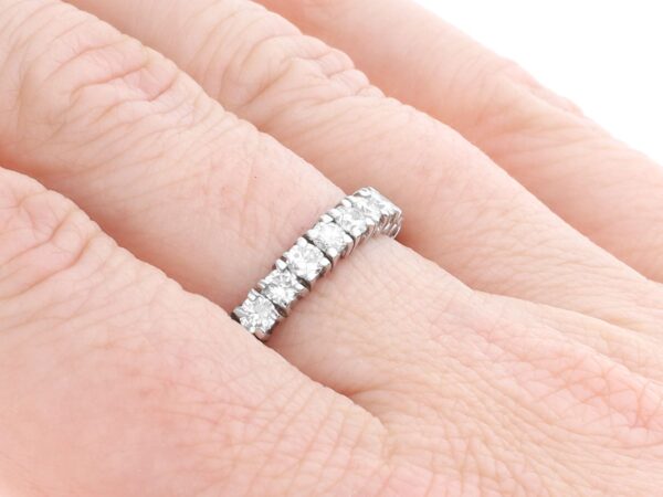 3 Carat Diamond Eternity Band wearing