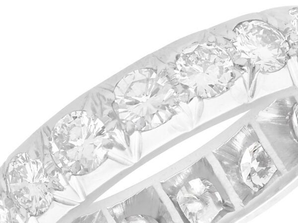 Platinum and Diamond Eternity Ring close up
