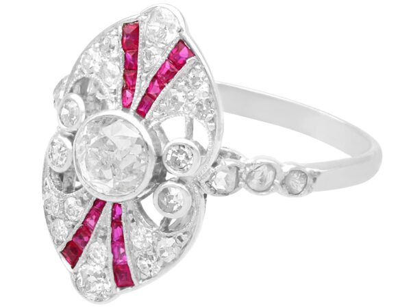 Art Deco Ruby and Diamond Ring