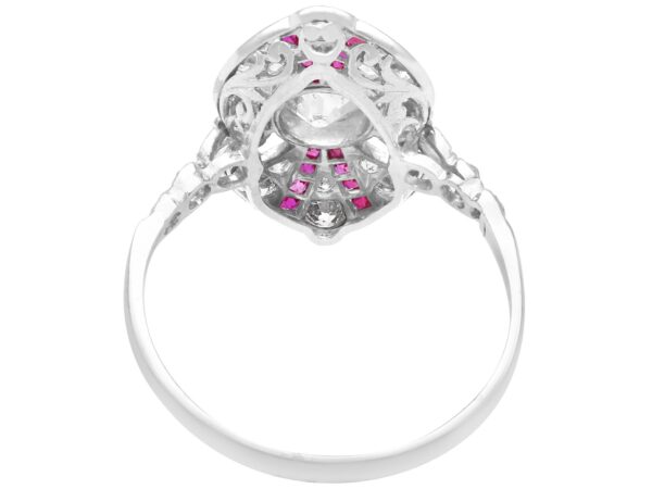 Art Deco Ruby and Diamond Ring back